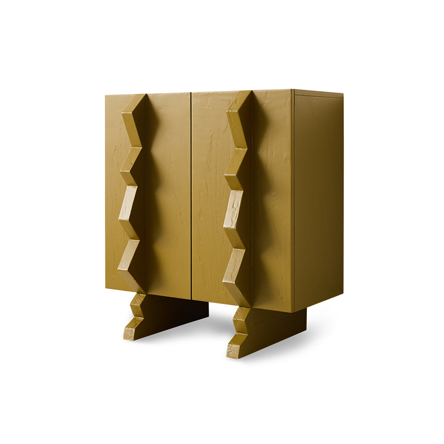 Forma Cupboard in Olive Green by HKLIVING styled in a hallway setting