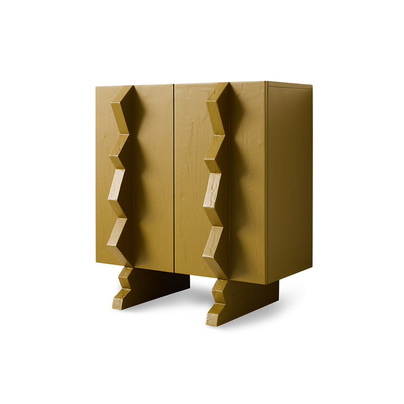 Forma Cupboard in Olive Green by HKLIVING styled in a hallway setting
