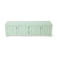 Raw Lowboard in Mint Green by HKLIVING, angled view
