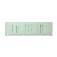 Raw Lowboard in Mint Green by HKLIVING – pine wood sideboard with four-door storage