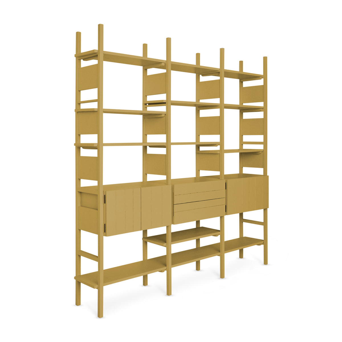 Raw Shelving Unit in Mustard by HKLIVING, detail view