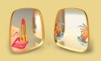 Seletti x TOILETPAPER Gold-Framed Mirrors - Two Sizes, Surreal Pop Art Designs