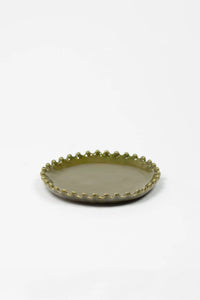 Eden Side/Dessert Plate – Green Stoneware Plate Ø16 cm