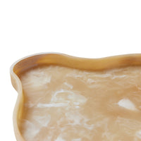 Close-up of the marbled resin rim on the Small HKLIVING Patio tray