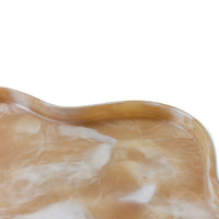 Close-up of the caramel and cream marbling on the Large HKLIVING Patio tray