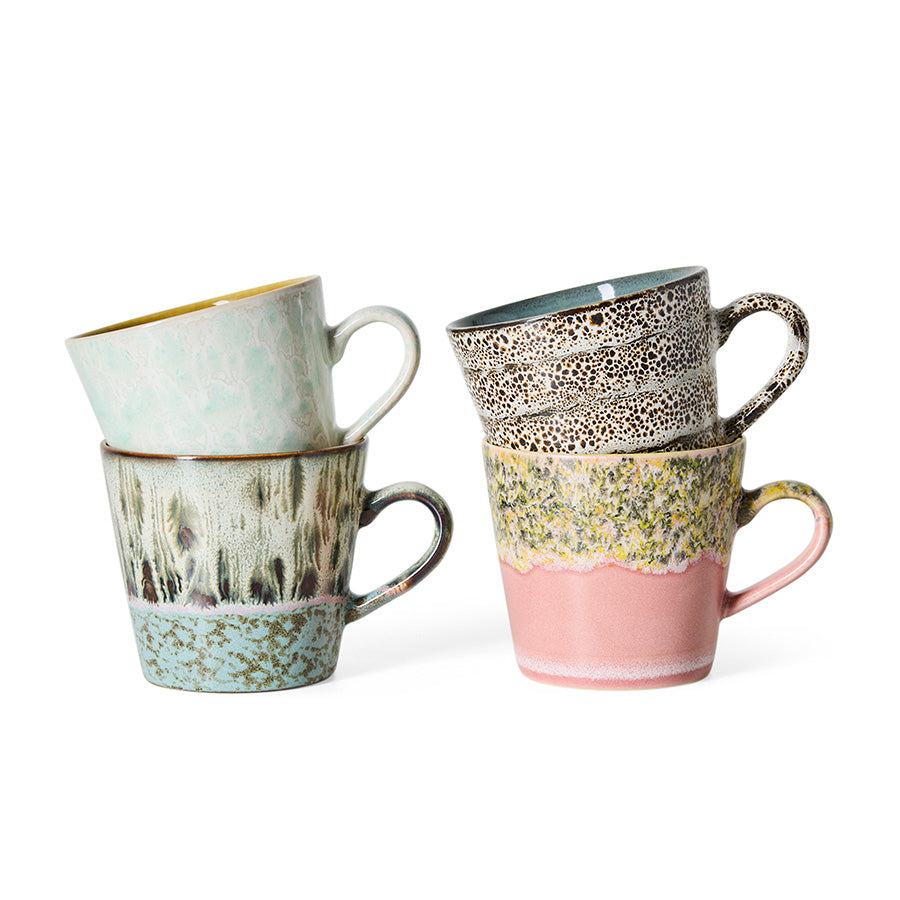70s Ceramics Cappuccino Mugs in Me-Time by HKLIVING, packshot