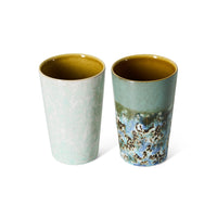 70s Ceramics Tea Mugs in Pond by HKLIVING, alternate angle