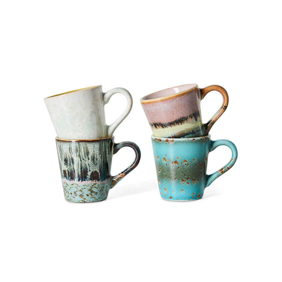 70s Ceramics Espresso Mugs in Softness by HKLIVING, packshot