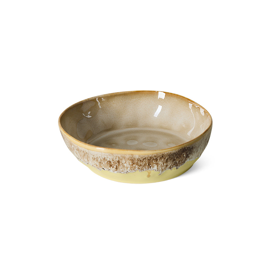 70s Ceramics Pasta Bowls in Custard by HKLIVING, styled shot