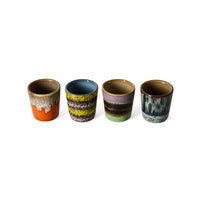 70s Ceramics Egg Cups in Bright by HKLIVING, set of 4 lined up