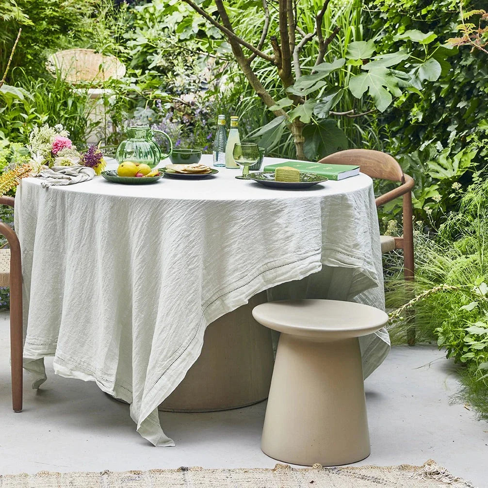 Side Table Earthenware Cream by HKLIVING – Sturdy, Sculptural Accent for Modern Homes