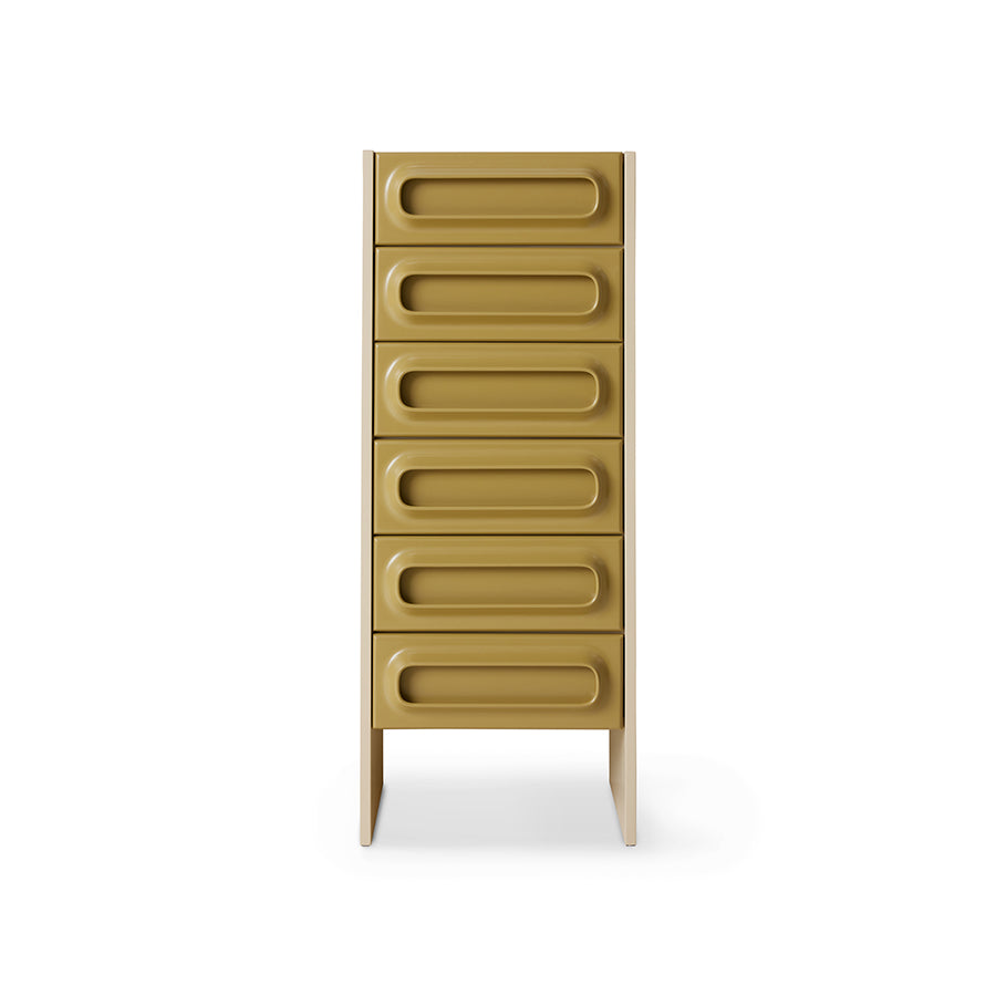 Technical dimension diagram of the Space Drawer Cabinet in Sage-Cream by HKLIVING