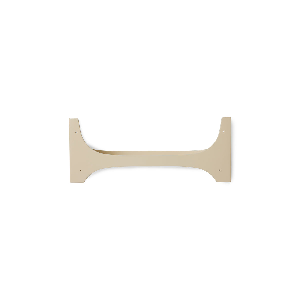 Side detail of the curved cream Retro Wall Shelf by HKLIVING