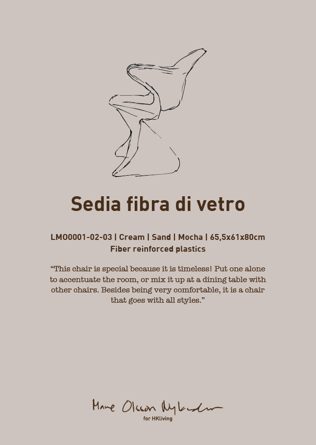 MON for HKliving: Sedia Crema Seat