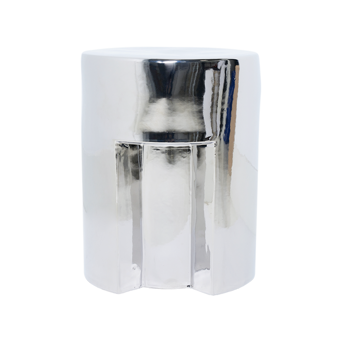 Stoneware Side Table Chrome by HKLIVING