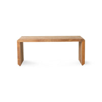Sturdy natural teak bench for stylish modern interiors
