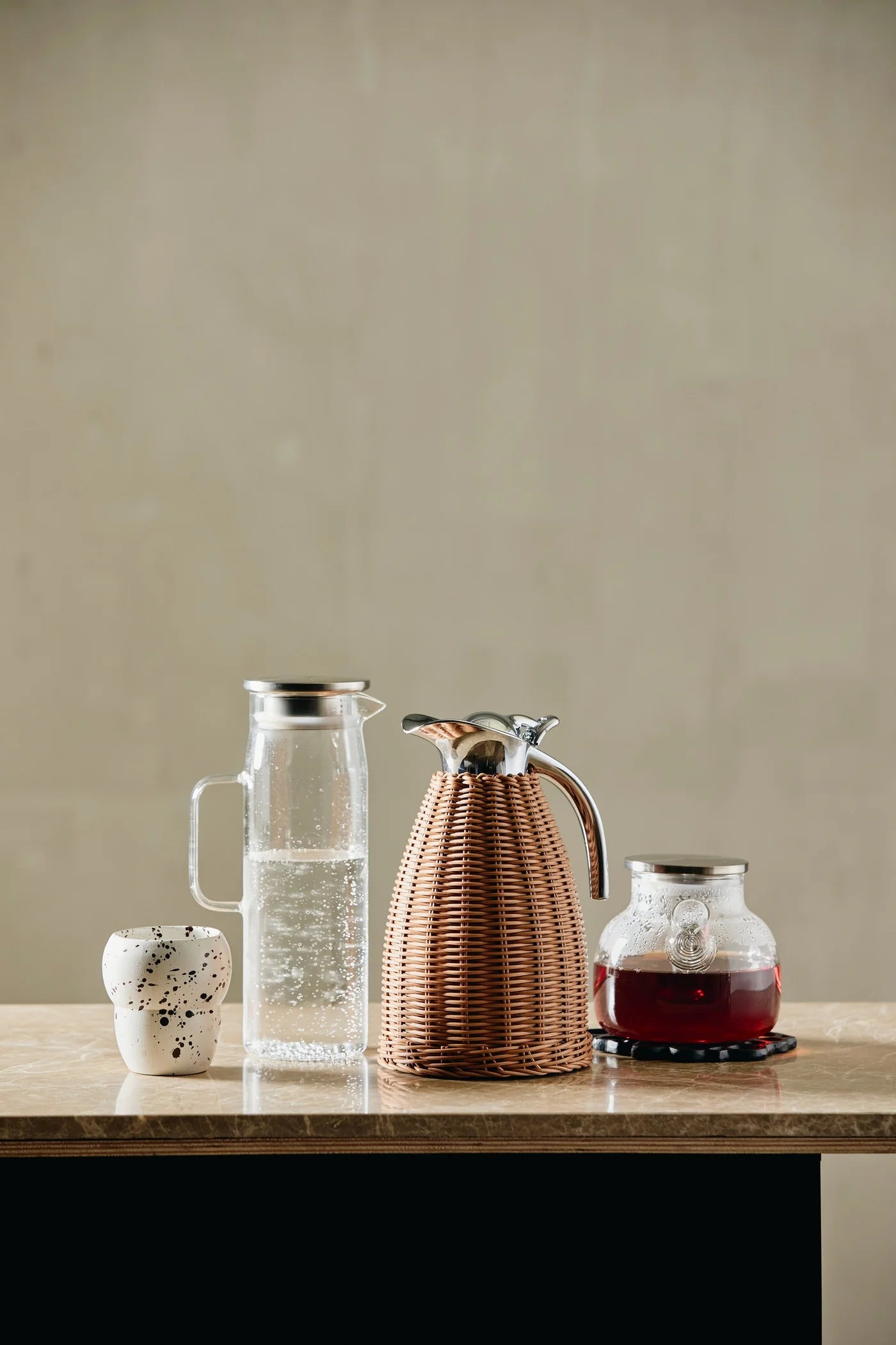 CELOSIA glass teapot by Nordal styled as part of a tea serving scene