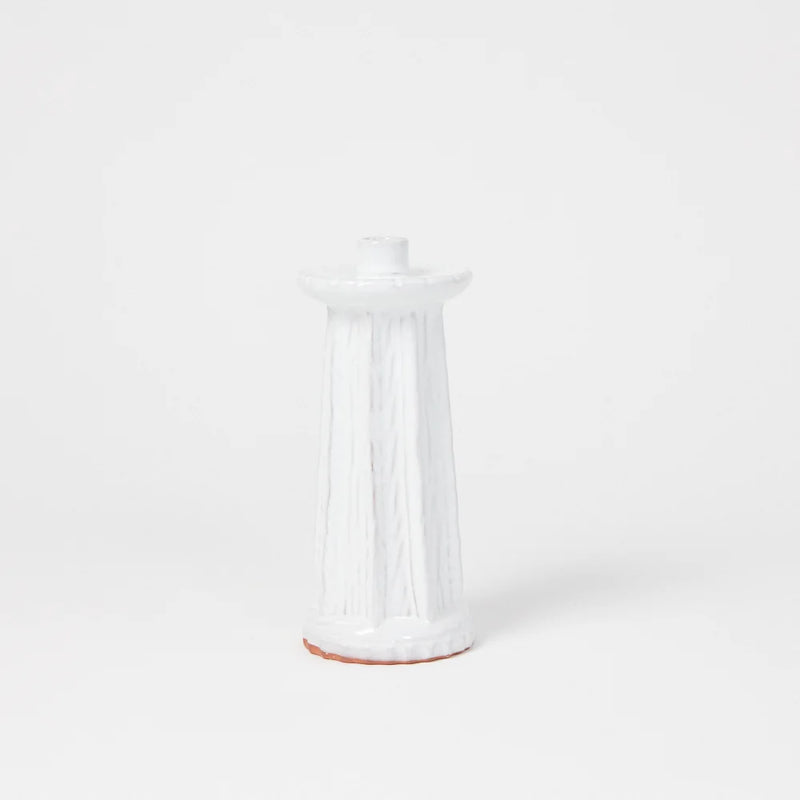 White Terracotta Candlesticks