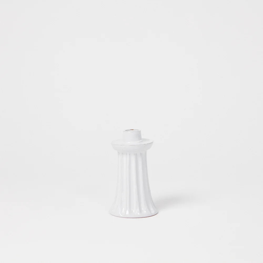 White Terracotta Candlesticks