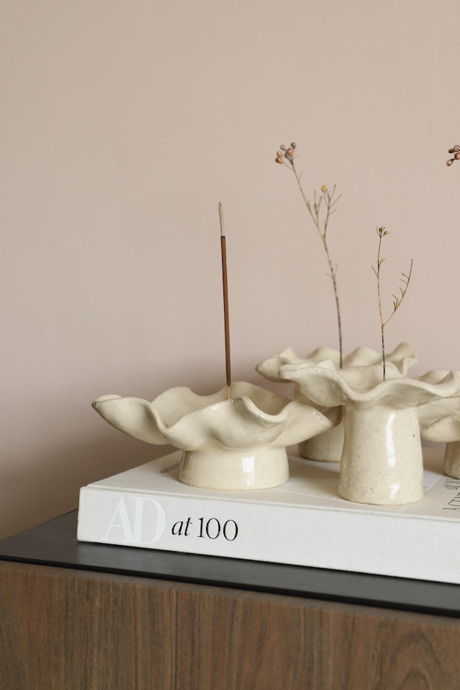 Lily & Lotus Incence Holders nh x L S Ceramics