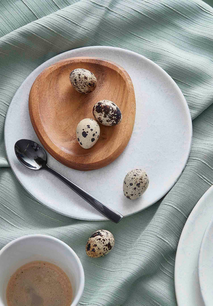 RAW Teak Wood Party Plate Set