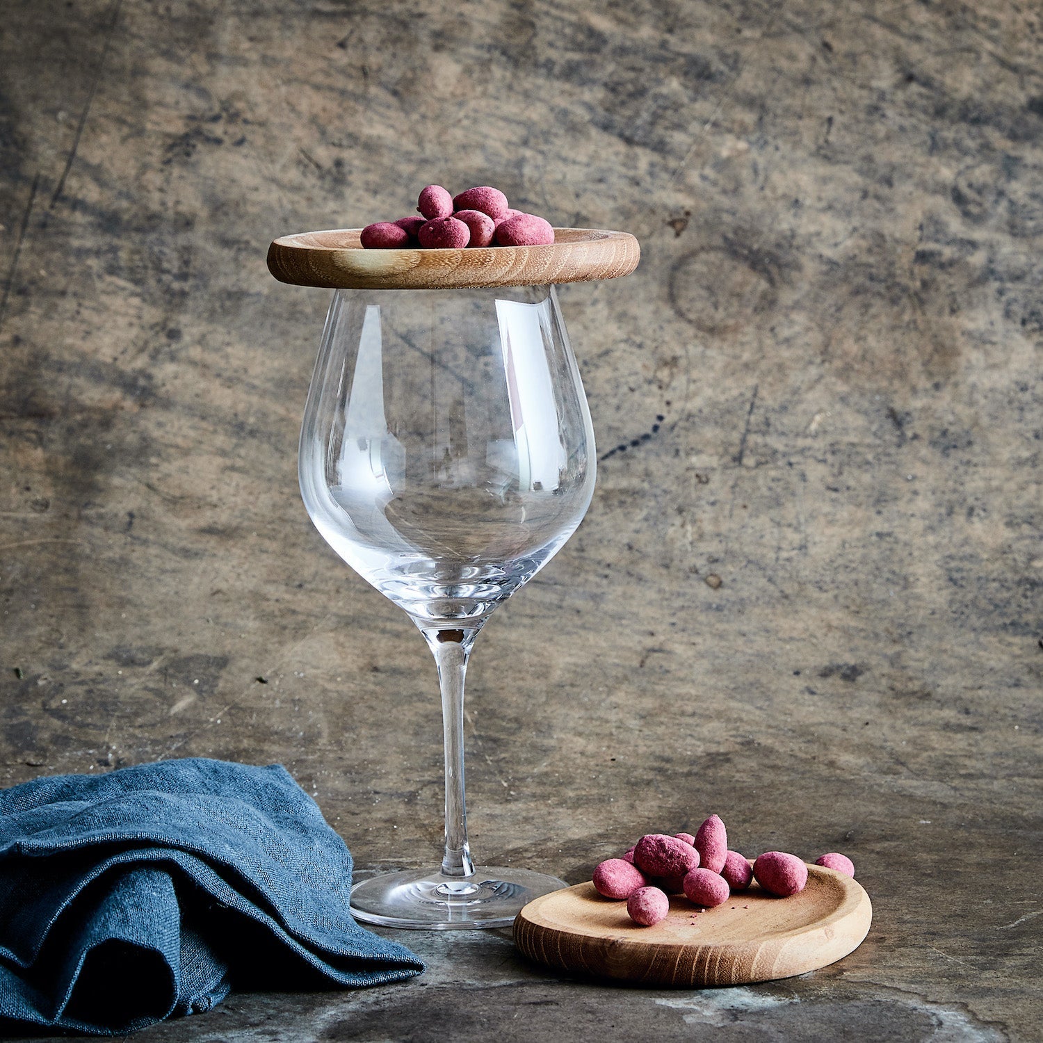 RAW Teak Wood Party Plate Set