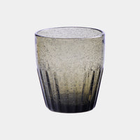 grey glass tumbler