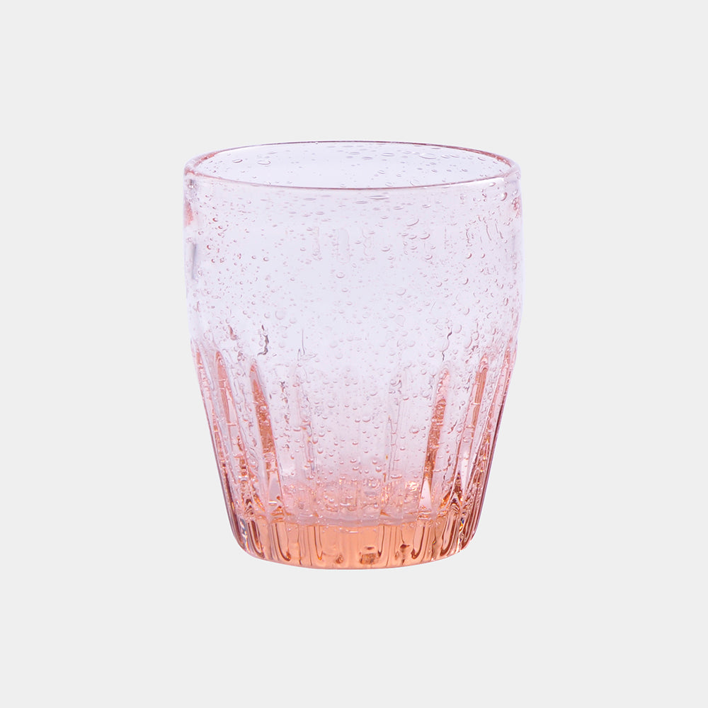 pink glass tumbler