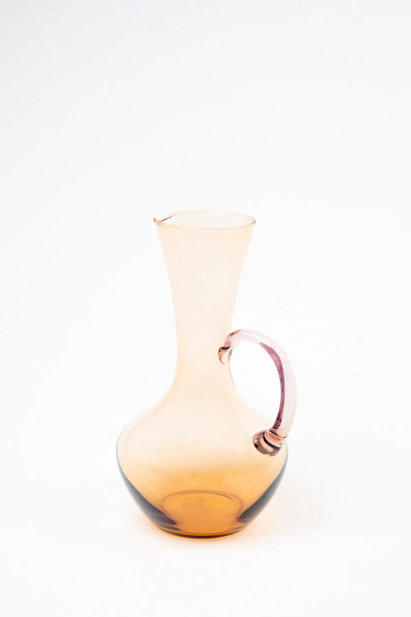 Isidora Glass Jug by Olsson & Jensen - Vintage 1920s-Inspired Design (Amber Grey & Brown Pink)