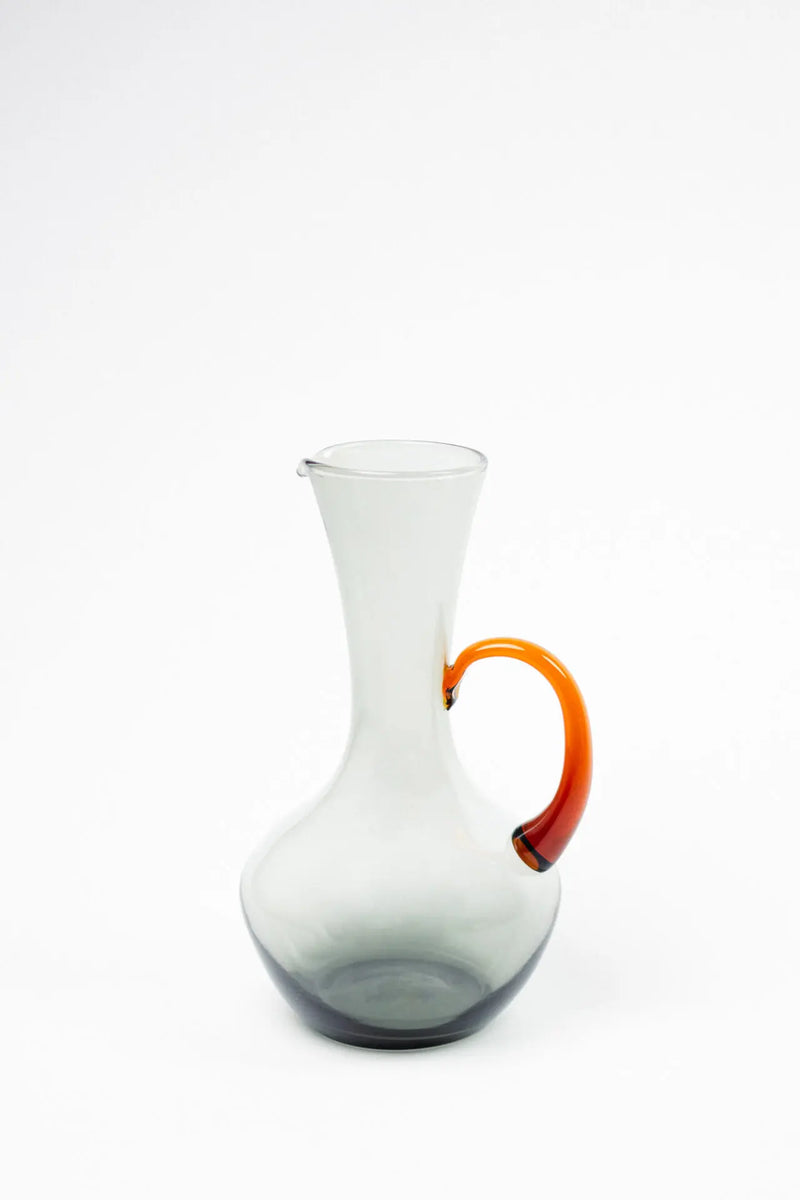 Isidora Glass Jug by Olsson & Jensen - Vintage 1920s-Inspired Design (Amber Grey & Brown Pink)