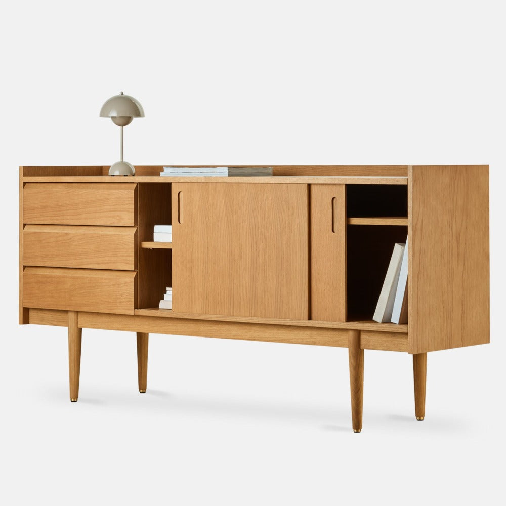 1050 Long Sideboard, Oak Wood, 366 Concept