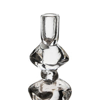 Close-up of the stacked faceted glass on the Medium Nienke Sikkema candle holder