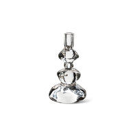 Nienke Sikkema for HKLIVING Glass Candle Holder Medium in Crystal, on white background