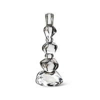 Nienke Sikkema for HKLIVING Glass Candle Holder Large in Crystal, on white background