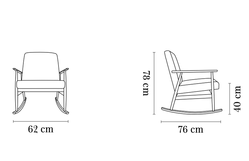 Fox Rocking Chair, Made to Order by 366 Concept