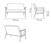 Fox Sofa, Seats 2, Handmade by 366 Concept