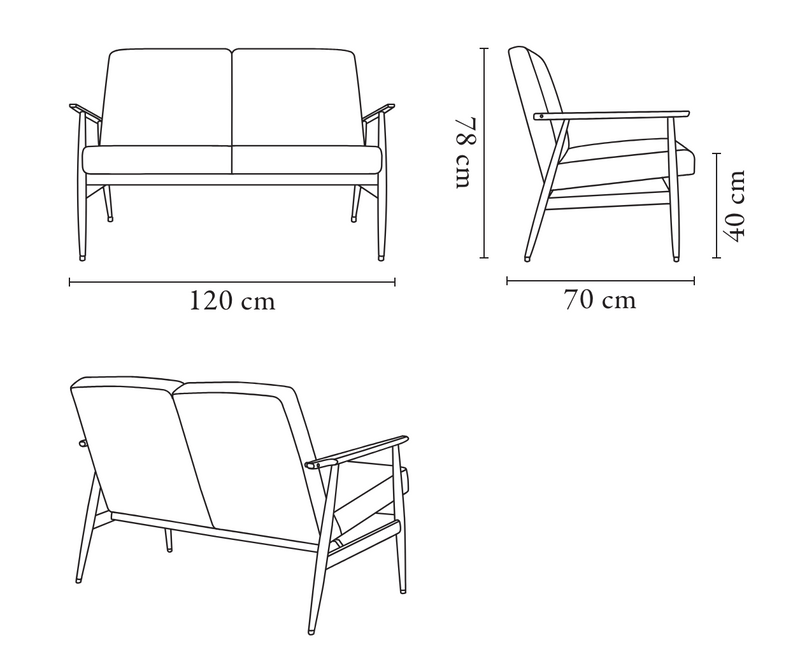 Fox 3-Seater, Handmade by 366 Concept