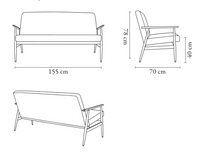 Fox Long Sofa, to Seat 3, Made to Order by 366 Concept