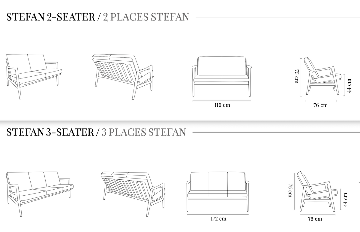 Stefan 2-Seater Sofa, Made to Order by 366 Concept