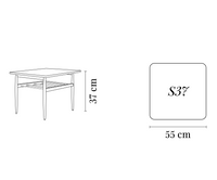 Fox Square Coffee Tables, Ash Wood, 366 Concept