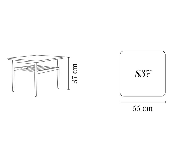 Fox Square Coffee Tables, Ash Wood, 366 Concept