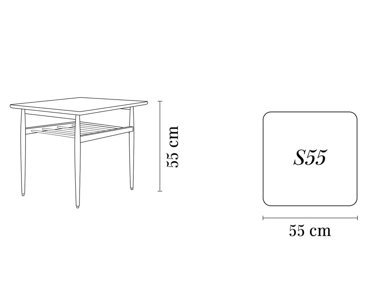 Fox Square Coffee Tables, Ash Wood, 366 Concept