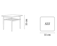 Fox Square Coffee Tables, Ash Wood, 366 Concept