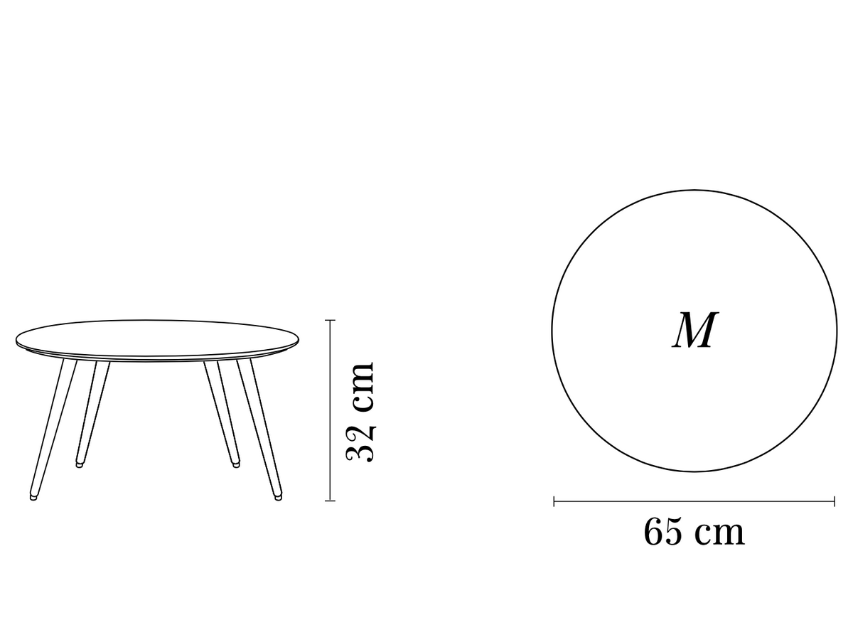 Fox Round Coffee Tables, Ash Wood, 366 Concept