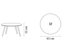 Fox Round Coffee Tables, Ash Wood, 366 Concept