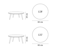 Fox Round Coffee Tables, Ash Wood, 366 Concept