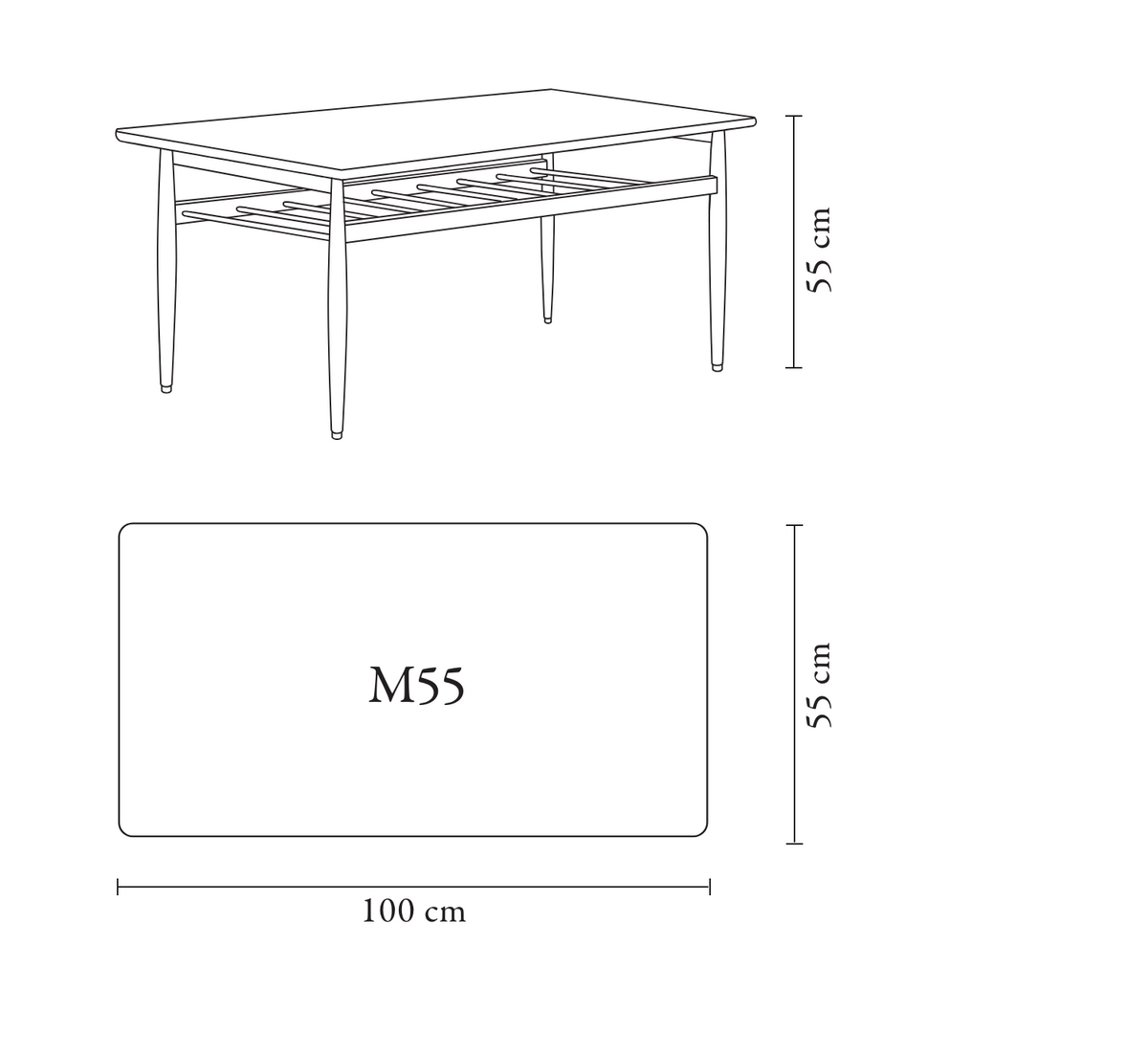 Fox Rectangle Coffee Tables, Ash Wood, 366 Concept