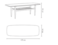 Fox Rectangle Coffee Tables, Ash Wood, 366 Concept