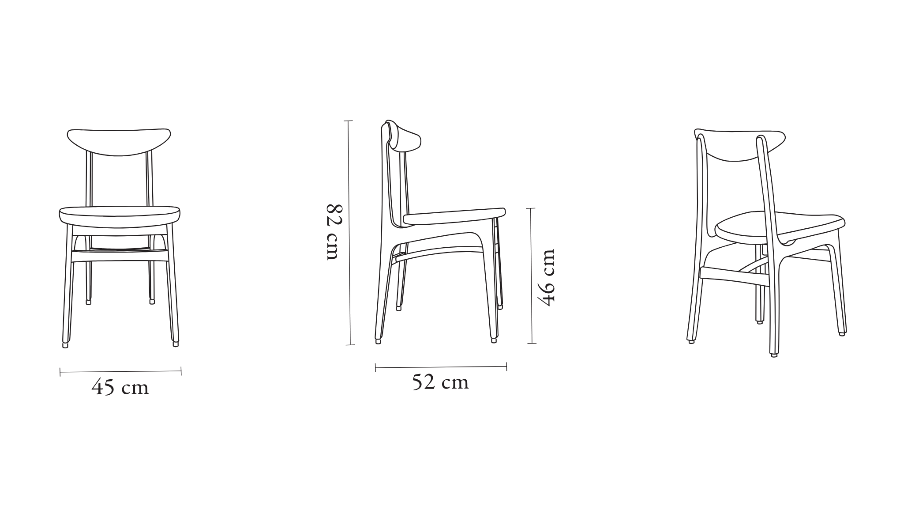 Dining Chair, Made to Order by 366 Concept, 200-190