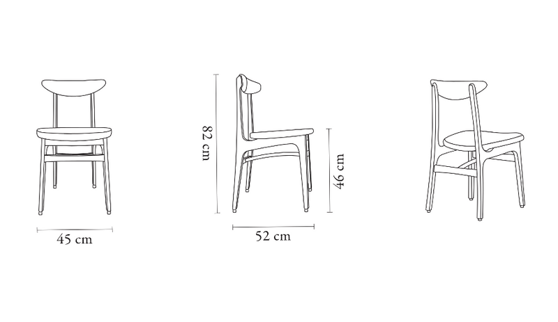 Ash Wood Dining Chair, Made to Order by 366 Concept, 200-190